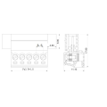 Pitch de 3.5 mm con enchufe de cableado de la terminal de tope de soldadura sin brida